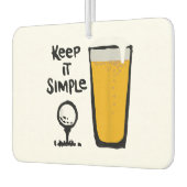 Behalt It Simples Funny Golf Beer Autolufterfrischer (Links)