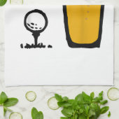 Behalt It Simples Funny Golf Beer Geschirrtuch (Gefaltet)