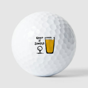 Behalt It Simples Funny Golf Beer Golfball