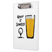 Behalt It Simples Funny Golf Beer Klemmbrett (Links)
