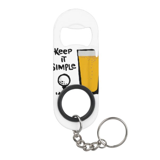 Behalt It Simples Funny Golf Beer Mini Flaschenöffner (Rückseite)