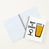 Behalt It Simples Funny Golf Beer Notizblock (Innenseite)