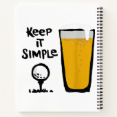 Behalt It Simples Funny Golf Beer Notizblock (Rückseite)