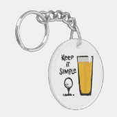 Behalt It Simples Funny Golf Beer Schlüsselanhänger (Vorderseite links)