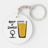 Behalt It Simples Funny Golf Beer Schlüsselanhänger (Rückseite)