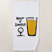 Behalt It Simples Funny Golf Beer Strandtuch (Vorderseite)