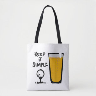 Behalt It Simples Funny Golf Beer Tasche