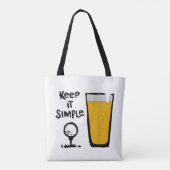 Behalt It Simples Funny Golf Beer Tasche (Rückseite)