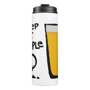Behalt It Simples Funny Golf Beer Thermosbecher