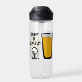 Behalt It Simples Funny Golf Beer Trinkflasche (Rückseite)