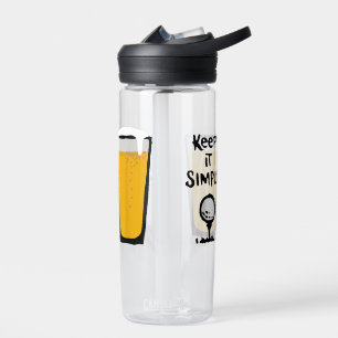 Behalt It Simples Funny Golf Beer Trinkflasche