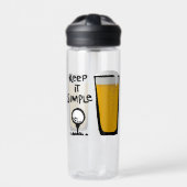 Behalt It Simples Funny Golf Beer Trinkflasche (Vorderseite)
