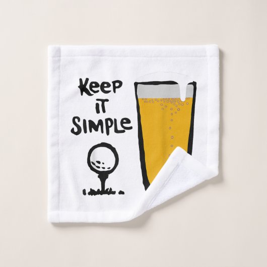 Behalt It Simples Funny Golf Beer Waschlappen (Waschlappen)