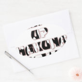 Behalt It Up / Hakuna Matata Art Print Ovaler Aufkleber (Umschlag)