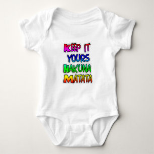 Behalt It Yours Hakuna Matata Art Print Baby Strampler
