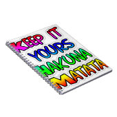 Behalt It Yours Hakuna Matata Art Print Notizblock (Rechte Seite)