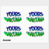 Behalt It Yours Hakuna Matata Art Print Ovaler Aufkleber (Blatt)