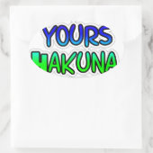 Behalt It Yours Hakuna Matata Art Print Ovaler Aufkleber (Tasche)