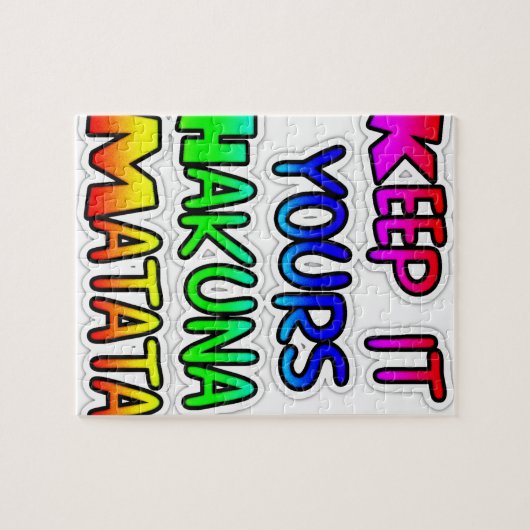 Behalt It Yours Hakuna Matata Art Print Puzzle (Horizontal)