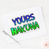 Behalt It Yours Hakuna Matata Art Print Rechteckiger Aufkleber (Umschlag)