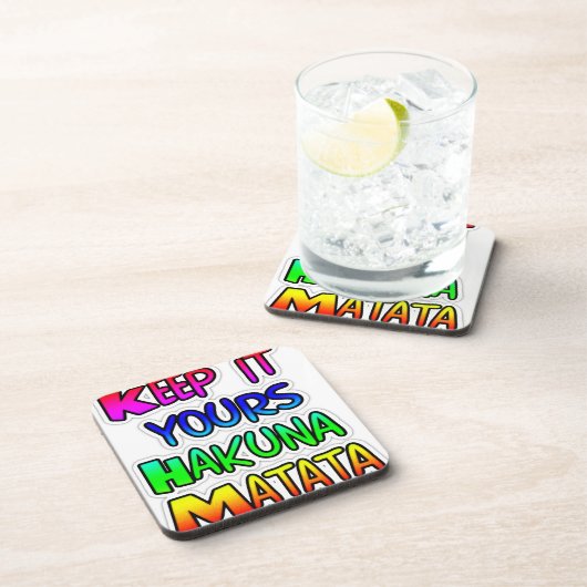 Behalt It Yours Hakuna Matata Art Print Untersetzer (Rechte Seite)