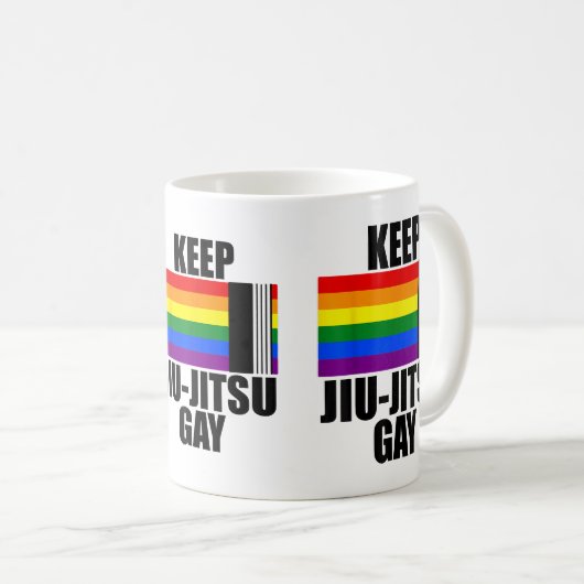 Behalt Jiu Jitsu Gay Shirt LGBT Gay Pride Monat 20 Kaffeetasse (VorderseiteRechts)