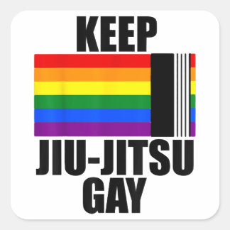 Behalt Jiu Jitsu Gay Shirt LGBT Gay Pride Monat 20 Quadratischer Aufkleber