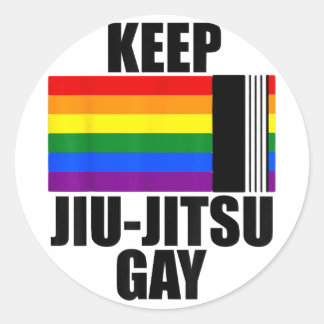 Behalt Jiu Jitsu Gay Shirt LGBT Gay Pride Monat 20 Runder Aufkleber