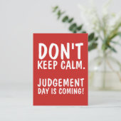 Behalt KALM JUDGMENT DAY KANN NICHT MIT Postkarten (Stehend Vorderseite)