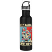 Behalt Kamala und Carry On-A-La LA Kamala Harris Edelstahlflasche (Vorderseite)