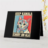 Behalt Kamala und Carry On-A-La LA Kamala Harris Karte (Gelbe Blume)