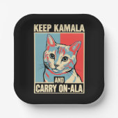 Behalt Kamala und Carry On-A-La LA Kamala Harris Pappteller (Vorderseite)