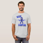 Behalt Kampf gegen Colon Cancer Männer verbrennen  T-Shirt (Vorne ganz)