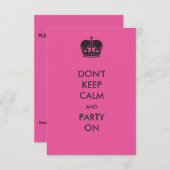 Behalt keine Einladung zur Geburtstagsparty 3x5 (Vorne/Hinten)