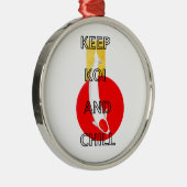 BEHALT KOI UND KIND SILBERNES ORNAMENT (Rechts)