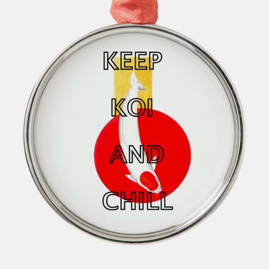 BEHALT KOI UND KIND SILBERNES ORNAMENT (Vorne)