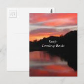 Behalt kommt zurück postkarte (Vorne/Hinten)