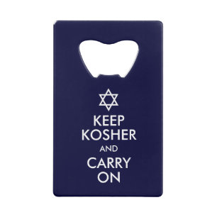 Behalt Kosher und Carry On Geldbeutel Flaschenöffner