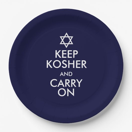 Behalt Kosher und Carry On Pappteller (Vorderseite)
