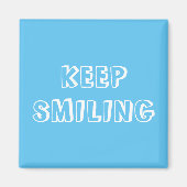 Behalt Lächeln, blauer Himmel weißer Magnet (Vorne)