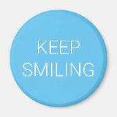 Behalt Lächeln, blauer Himmel weißer Magnet (Vorne)