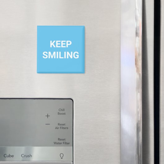 Behalt Lächeln, blauer Himmel weißer Magnet (In Situ (Kühlschrank))