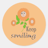 Behalt Lächeln der Post-it-Hinweise Runder Aufkleber (Vorderseite)