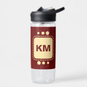 Behalt Lächeln fügen Sie Initialen bordeauxgelb Ca Trinkflasche (Links)