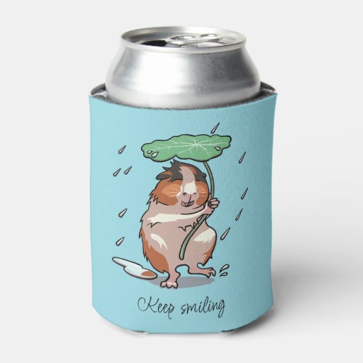 Behalt Lächeln glückliche Guinea Schweinchen genie Dosenkühler (Kanne Vorderseite)