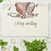 Behalt Lächeln glückliche Guinea Schweinchen genie Geschirrtuch (Gefaltet)