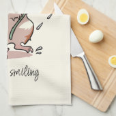 Behalt Lächeln glückliche Guinea Schweinchen genie Geschirrtuch (Viertel Falte)