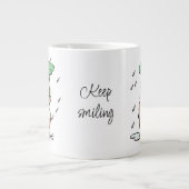 Behalt Lächeln glückliche Guinea Schweinchen genie Jumbo-Tasse (Vorderseite)