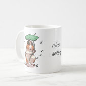 Behalt Lächeln glückliche Guinea Schweinchen genie Kaffeetasse (Vorderseite Links)