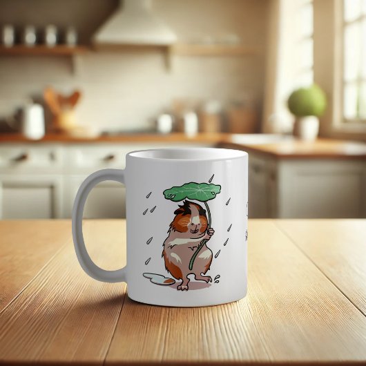 Behalt Lächeln glückliche Guinea Schweinchen genie Kaffeetasse